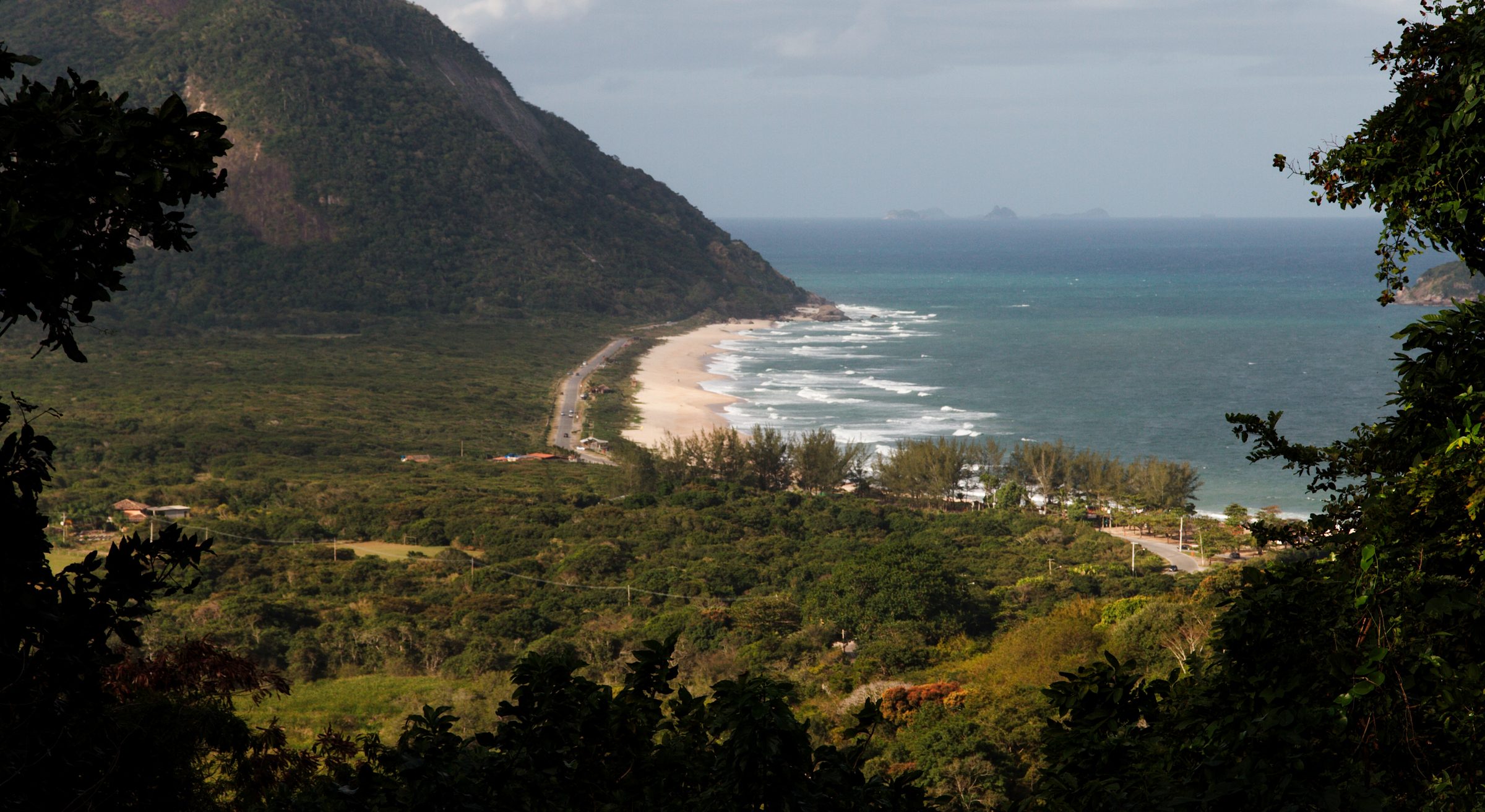 Grumari — the rainforest reaches the sand on Rio's western edge.