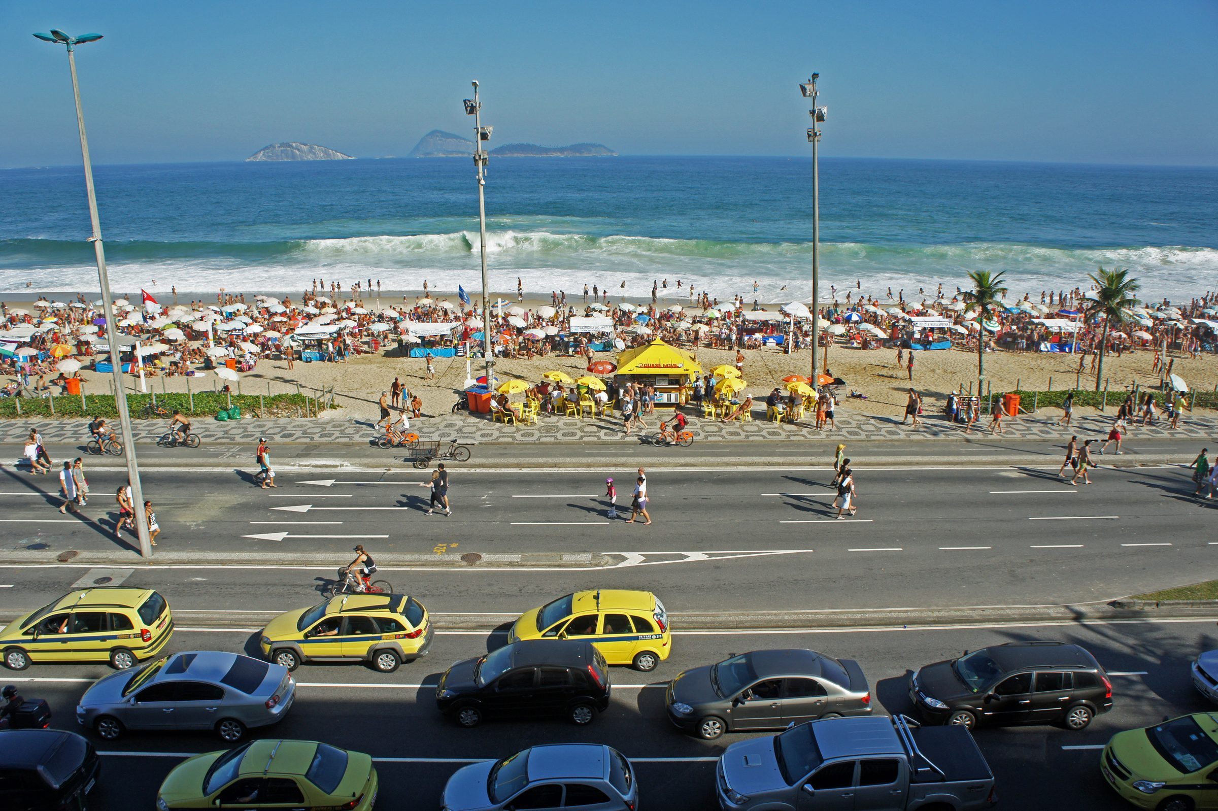 Ipanema at Posto 9 — the stretch of sand that passes for Rio's living room.