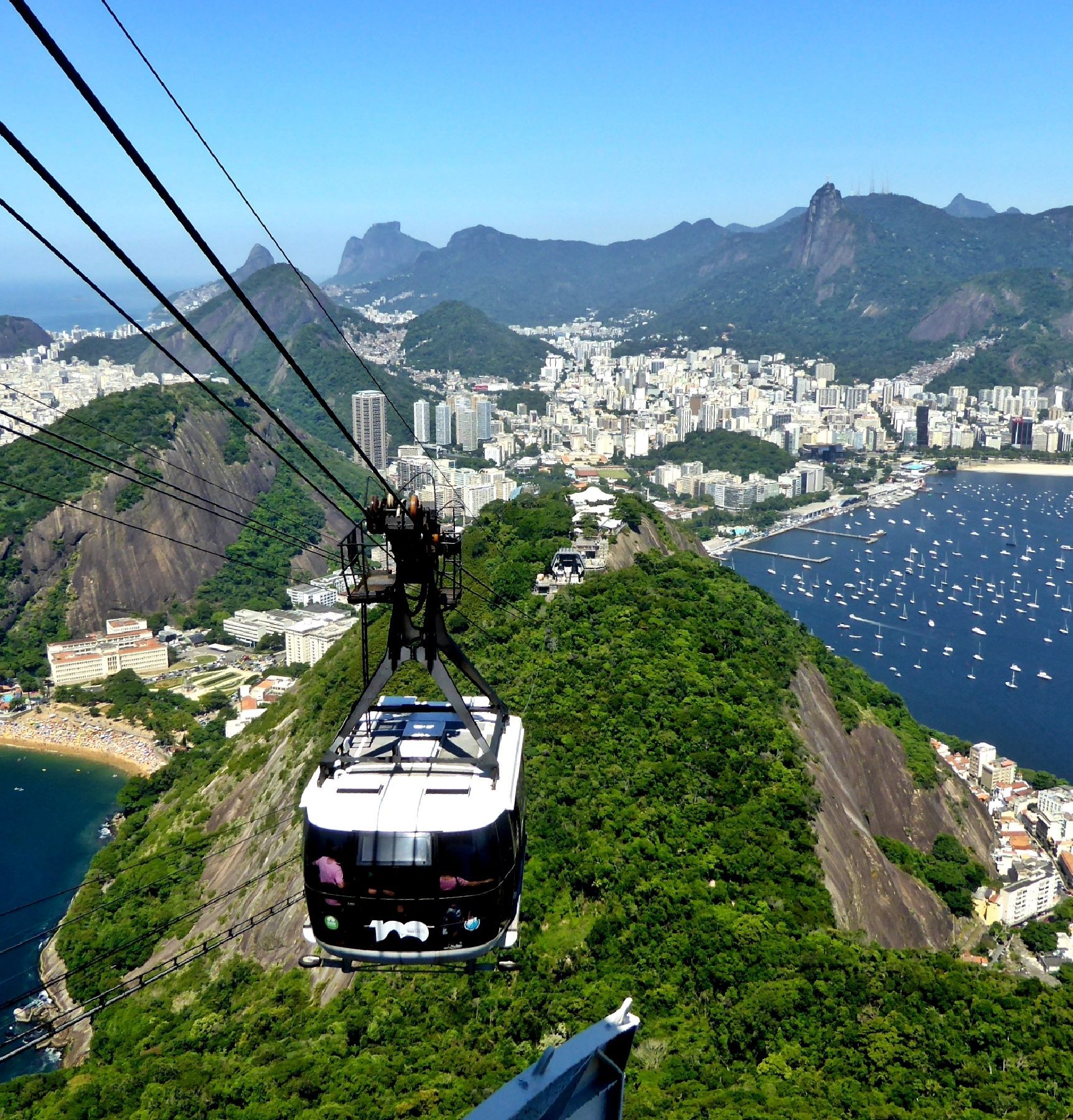 Pão de Açúcar seen from across Botafogo Bay — the city's most recognised silhouette.